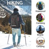Sac à dos étanche à enroulement en PVC IPX6 avec conception de crochet latéral pour rangement de cordes élastiques, idéal pour le kayak, le cyclisme et les excursions en camping en extérieur