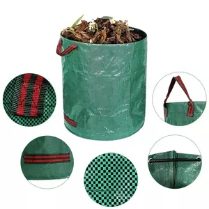Reusable Garden Waste Bags Extra Large Lawn Bag 132 Gallon Landscaping Yard Trash Bag for Clean Up Outdoor Debris Grass Clipping