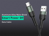 Kabel Data Usb Tipe C, Kabel Data Usb Bahan Aloi Aluminium Mati Cerdas