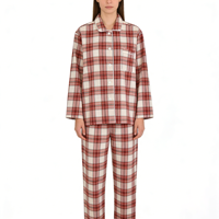 Ensemble de pyjama personnalisé en polaire pour femme, vêtements de nuit à manches longues en flanelle, chemise de nuit, ensemble de vêtements de détente, pyjama pour femme