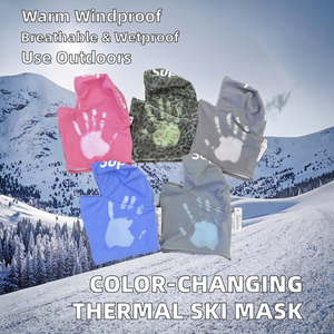 Balaclava thermique de haute qualité à changement de couleur, masque de ski pour la saison hivernale, coupe-vent, imperméable, unisexe, pour le camping en plein air - Product Image 5