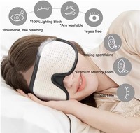 Masque de Nuit Contourné en Mousse à Mémoire de Forme 3D 100% Occultant, Masque de Sommeil 3D avec Logo Personnalisé