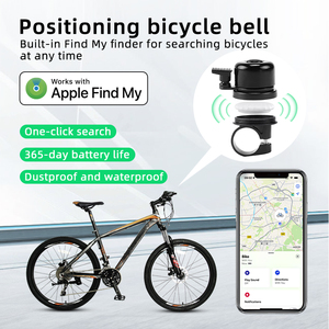 Timbre de Bicicleta con Luz Trasera y Soporte, Localizador Antirrobo GPS para AirTag con Rastreo Mundial - Product Image 2