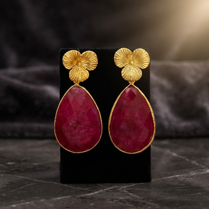 Nouveauté Boucles d'oreilles pendantes géométriques tendance avec placage or 14K/24K - Product Image 2
