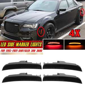 4 luces indicadoras laterales para guardabarros de coche Chrysler 300 300C 2015-2021, luces de señal de giro intermitentes para pasos de rueda - Product Image 1