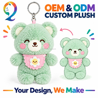 Porte-clés en peluche personnalisé OEM ODM CE, pendentif animal en peluche doux Kawaii, conception d'emballage avec logo personnalisé, mascotte
