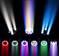 SHEHDS 12x40 w Wash Moving Head 4in1 Éclairage de scène mobile pour DJ Club Salle de danse Disco Dmx Musique pour Dj Lights