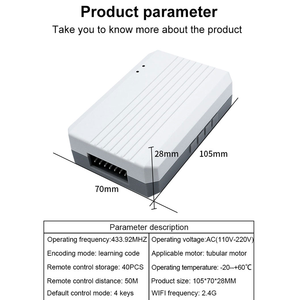 Wifi tuya RF 433Mhz cửa cuốn và con lăn màn trập 220V AC điều khiển động cơ nhà khai thác cho nhà thông minh cửa nhà để xe điều khiển từ xa - Product Image 3