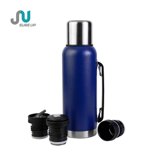Bouteille isotherme en acier inoxydable de 1,0 L avec 3 couvercles interchangeables (paille, verseur et <span class=keywords><strong>bouchon</strong></span> à vis) pour Yerba Maté, randonnée en extérieur - Product Image 2