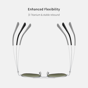 نظارات شمسية رجالية فاخرة بتصميم عصري عالي الجودة للقيادة والأنشطة الخارجية، مصنوعة من التيتانيوم مع عدسات زجاجية مقواة - Product Image 6