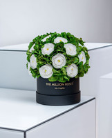 Emballage floral de luxe Boîte à fleurs de forme ronde Boîte-cadeau de cylindre de fleur de tube de carton de papier rigide