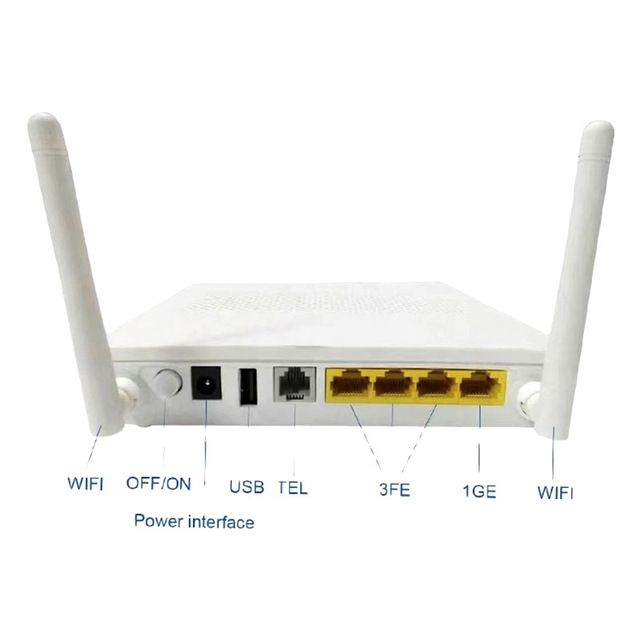 546M Gigabit Fiber Optic Modem with 3 Fast Ethernet Ports 1 Phone Port Wireless Wi-Fi Modifiable Design