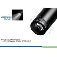 Système d'éclairage sur rail moderne pour hôtels et supermarchés, projecteur LED sur rail en aluminium zoomable 5W-30W, options 2/3/4 fils, CRI95, dimmable
