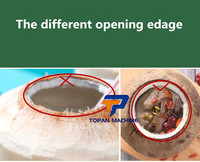 Jonge Kokosnoot Top Opener Groene Kokosnoot Opening Machine Kokosnoot Snijmachine