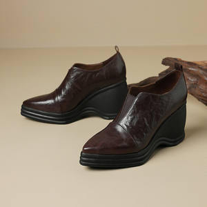 Botas Retro Casuales y Modernas para Mujer, Impermeables, Duraderas, Antideslizantes, con Hebilla en el Tobillo, Punta Redonda, Suela de Goma, Cuero Genuino - Product Image 4