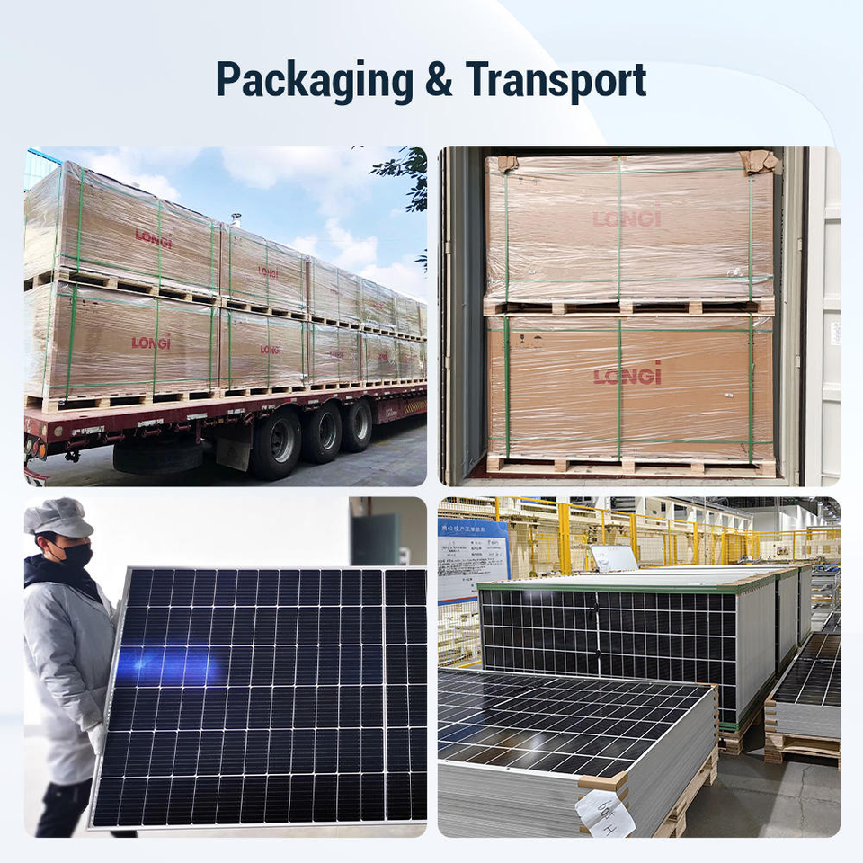Longi IEC ISO N Type Solar Panels 550W 535 W 540 W 545 W IP68 Solar ...