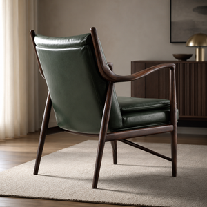 <span class=keywords><strong>Fauteuil</strong></span> d'appoint moderne en <span class=keywords><strong>cuir</strong></span> PU <span class=keywords><strong>vert</strong></span> avec cadre en bois, dossier capitonné, <span class=keywords><strong>fauteuil</strong></span> lounge pour salon - Product Image 5