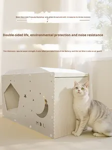 Tiragraffi per Gatti <span class=keywords><strong>Extra</strong></span> <span class=keywords><strong>Large</strong></span> a Doppio Strato Moonlight Stars, Resistente all'Usura, Carta Ondulata Non Sfilacciante - Product Image 2