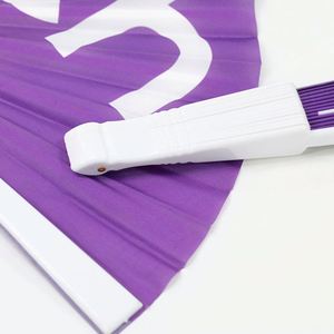 Éventails promotionnels personnalisés ronds portables en plastique PP avec votre propre logo - Product Image 3