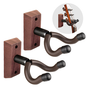 Ngựa Vằn gỗ hình chữ U đàn guitar móc treo tường Acoustic Guitar điện <span class=keywords><strong>banjo</strong></span> Bass Ukulele chủ Hook đứng cụ giá - Product Image 1
