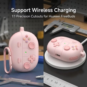Protector Trasero de Silicona Líquida de Color Sólido Minimalista OEM Premium para Huawei <span class=keywords><strong>FreeBuds</strong></span> Pro 4 6i 4E <span class=keywords><strong>SE</strong></span> 3 Series Precio de Venta al Por Mayor - Product Image 3