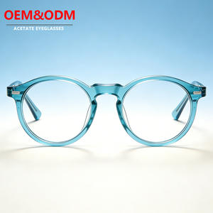 Kính mắt gọng tròn, khung đầy đủ, 4 màu, logo tùy chỉnh, chất liệu acetate, dành cho nam và nữ, nhận đặt hàng OEM ODM - Product Image 3