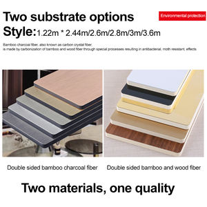 Фабричная 1220*2440 современная настенная панель из ПВХ углеродистая кристаллическая пластина из бамбукового древесного угля водонепроницаемая внутренняя отделка деревянного шпона - Product Image 3