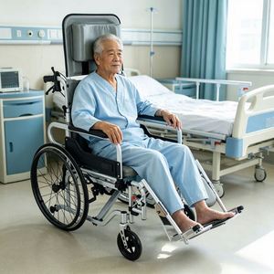 Fauteuil roulant pliable en alliage d'aluminium Deyang pour personnes handicapées et personnes âgées, portable, petit, manuel, entièrement inclinable - Product Image 5