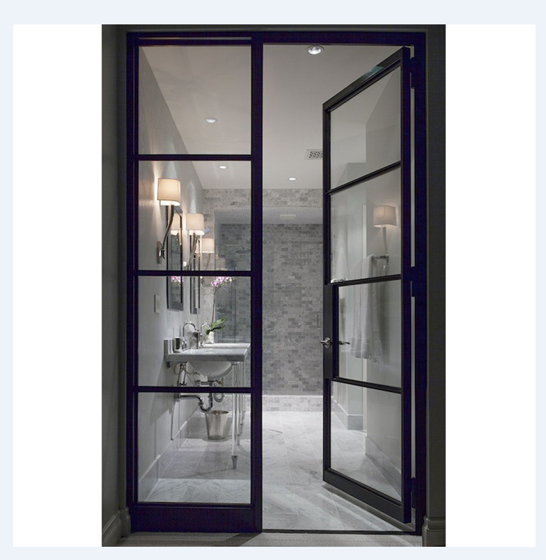 Новый дизайн на заказ, черная металлическая рама, стекло, окно и дверь, двойное стекло, сталь, алюминиевая рама, дизайн двери