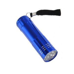 Mini Aluminum Alloy 9 LED Flashlight Lanyard Lettering Custom Logo Outdoor Torch <b>Light</b> WITH <b>Rope</b> - Product Image 1