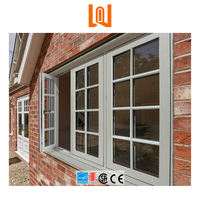 Ventanas de PVC de Doble Acristalamiento Modernas Personalizadas al por Mayor de Fábrica, Diseño de Rejilla, Ventanas Abatibles de Vinilo para Apartamentos