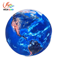 Pantalla LED Esférica RGX Source Factory P2.5MM, Pantalla LED RGB con Forma de Tierra de 2 Metros de Diámetro, Panel Flexible, Pantalla de Video LED Esférica