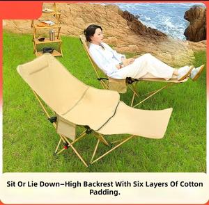 Custom Logo Modern Heavy Duty Folding <b>Camping</b> <b>Chair</b> Reinforced Stainless Steel Crossbar 600D Oxford Cloth Eco-Friendly Portable - Product Image 2