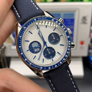 Montre de sport pour homme en acier inoxydable de haute qualité avec verre saphir bleu nuit, automatique, étanche, de luxe Omegaes - Product Image 5