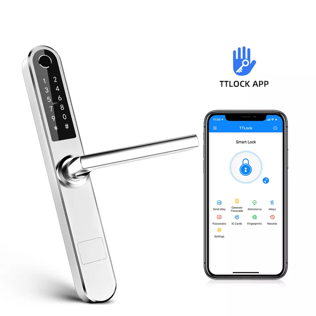 Liliwise Factory Price OEM&ODM Smart Wifi BLE Fingerprint Waterproof Aluminium Smart Door Lock With CE,ISO,FCC,ROHS