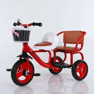 2020 Groothandel Goedkope Baby Passenger Kinderen Twins Trike Rit Dubbele Zitplaatsen Kinderen Driewieler