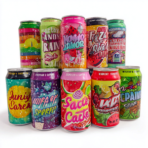 Lata de Plástico Transparente para Bebidas, Personalizada, de Mylar de 3.5g, para Refrescos - Product Image 1