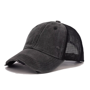 Casquette de baseball en mousse pour homme, bicolore, 5 panneaux, avec logo brodé personnalisé et patch brodé, style trucker en maille - Product Image 3
