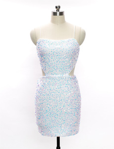 2022 Sleeveless <strong>Summer</strong> <strong>Sexy</strong> Hollow Out Night <strong>Dresses</strong> for Women Club <strong>Bodycon</strong> <strong>Sequin</strong> Party <strong>Dress</strong> - Product Image 2