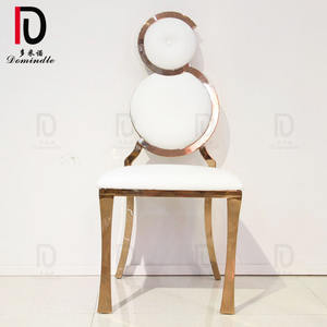 Dominar alta Silla <span class=keywords><strong>de</strong></span> boda <span class=keywords><strong>de</strong></span> Acero Inoxidable <span class=keywords><strong>base</strong></span> <span class=keywords><strong>de</strong></span> oro rosa - Product Image 3