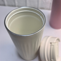 Tumbler Stainless Steel Dinding Ganda, Botol Vakum Logam, Mug Kopi Tahan Panas 6-12 Jam, Siap untuk Tempat Cangkir, Anti Keringat