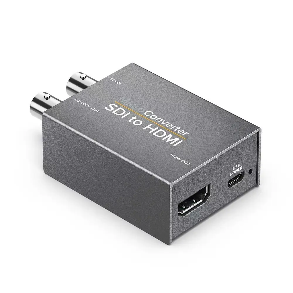 1080P SDI to HDMI Mini 3G HD HDMI to SDI Video Micro Converter Adapter with Power Audio Auto Format Detection for Camera