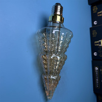 Ampoule LED décorative pour sapin de Noël, filament de verre, E27, blanc chaud, économie d'énergie, lampe de décoration pour la maison et les fêtes