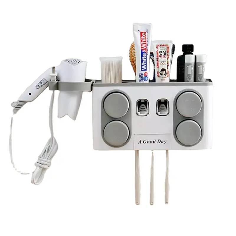 Distributeur automatique de dentifrice, porte-brosse à dents mural en plastique, installation facile, 2020 PP