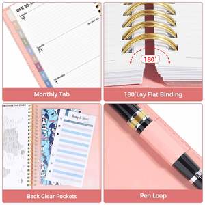 Beautiful A5 <b>Pink</b> Paper Products Cover Custom Logo 2025 Spiral Planner Journal Daily Weekly <b>Notebooks</b> Girls Gift Hardcover 80 - Product Image 2