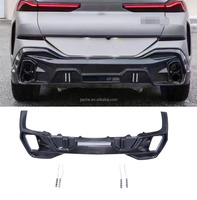 Alerón difusor de parachoques trasero de fibra de carbono con puntas de escape, Kits de carrocería para BMW X6 G06 2020-2023 FRP, decoración de coche