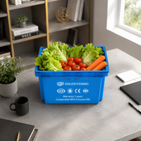 Caisse en plastique perforée en HDPE/PP, robuste, empilable, emboîtable et écologique, pour applications à long terme