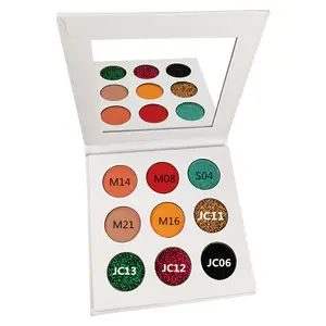 Keine Marke DIY Lidschatten Hersteller 9 Farb Make-up Private Label Lidschatten Palette Kosmetik Make-up