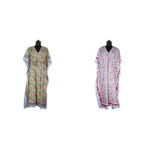 Últimos vestidos de algodón sin mangas Maxi mujeres largo Kaftan mano bloque impreso vestido asequible africano tradicional Dashiki Kaftan - Product Image 1