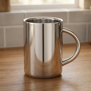 Modern Eco-Friendly Stainless Steel Double Wall Insulated Reusable Coffee Tea <b>Mug</b> with Handle for Office and Home Use - Product Image 5